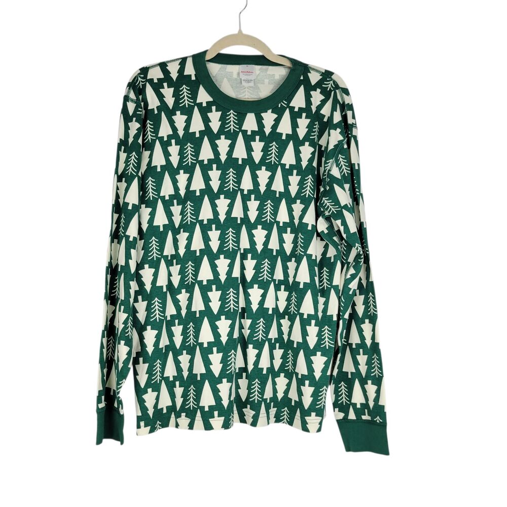 Hannah Anderson Holiday Long John Pajama Top Organic Cotton Adult Size XL NWOT